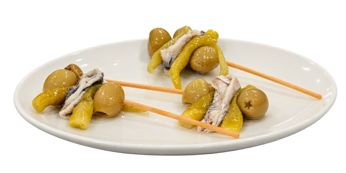 Ensaladilla de jamón y mayonesa de aceite de oliva